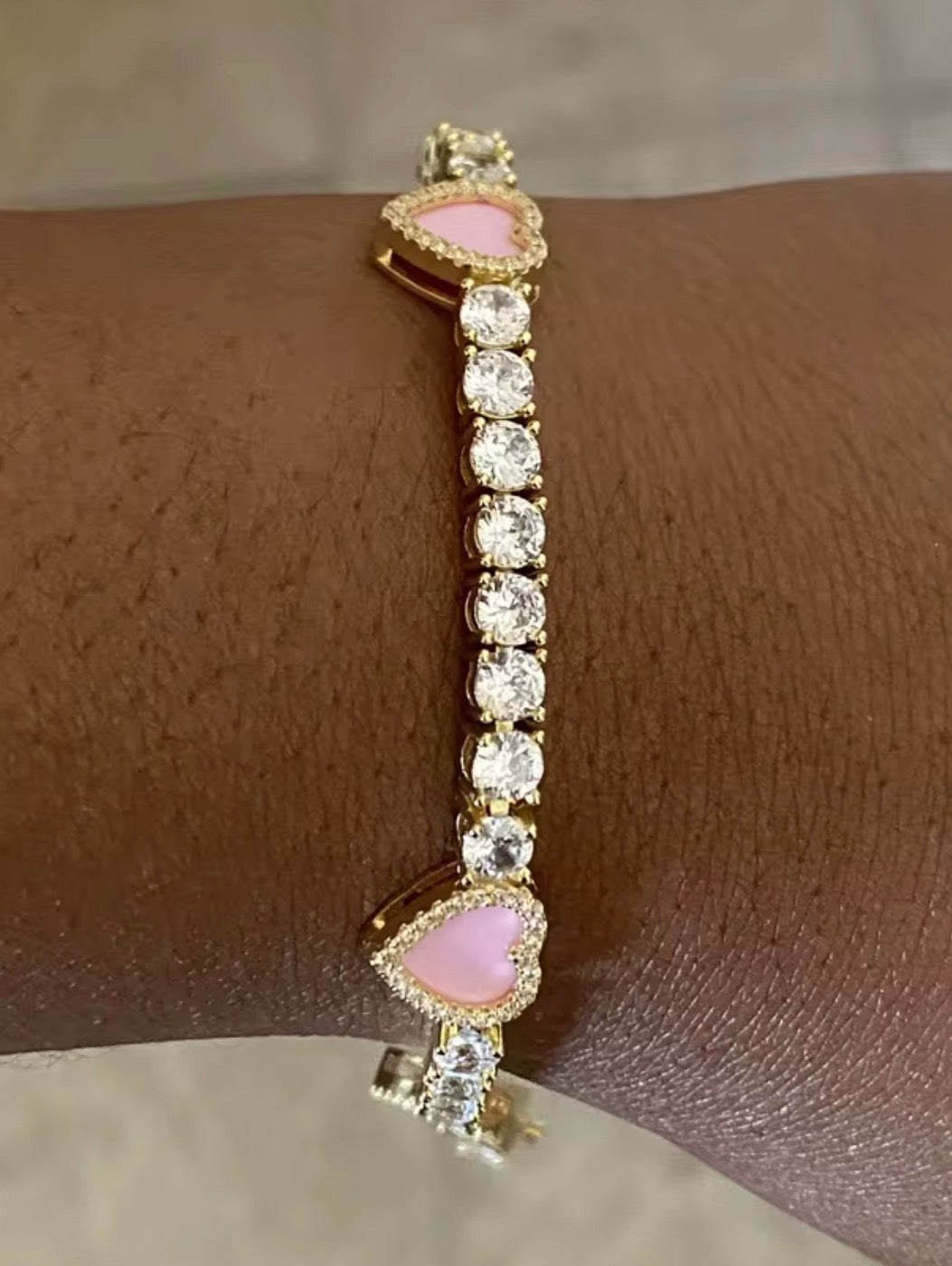 Heart Tennis Bracelet