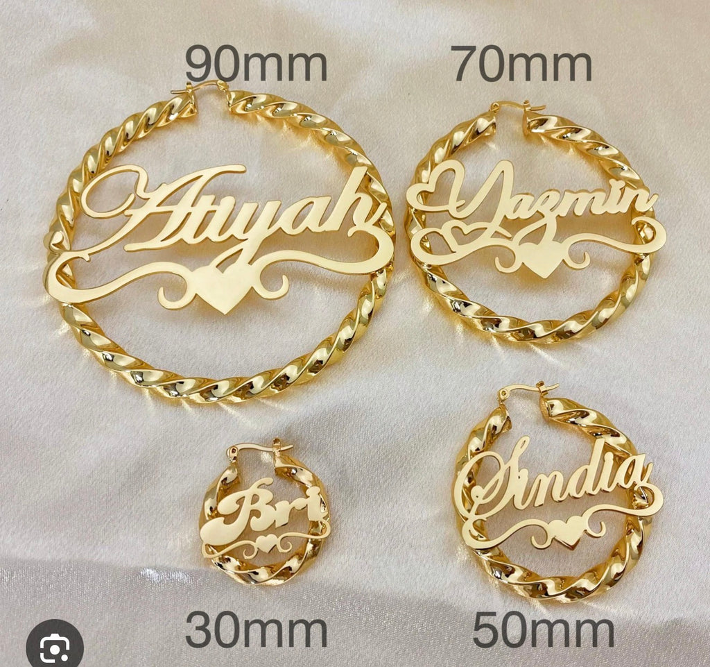 Custom Name Hoops