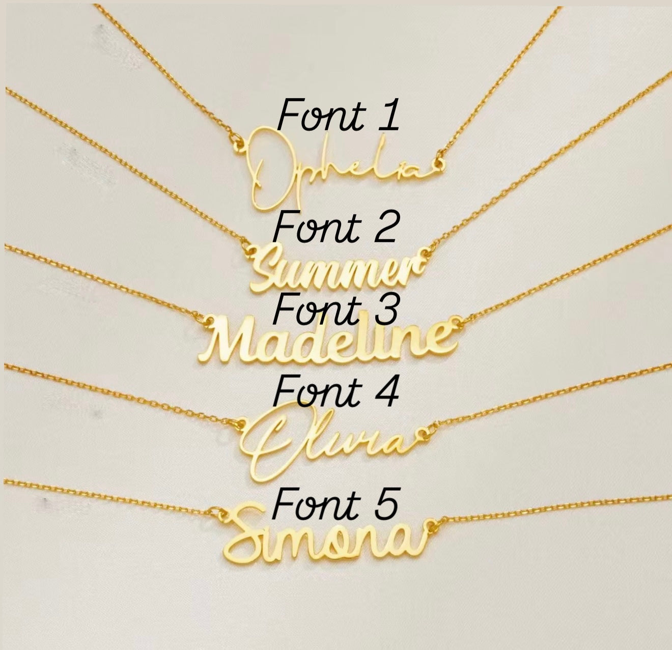 Custom Cursive Name Plate Necklace