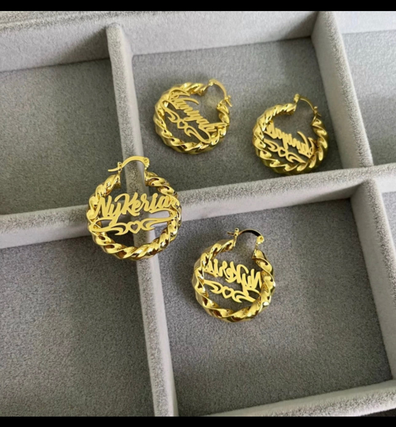 Custom Name Hoops