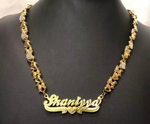 Custom Bear Name Necklace