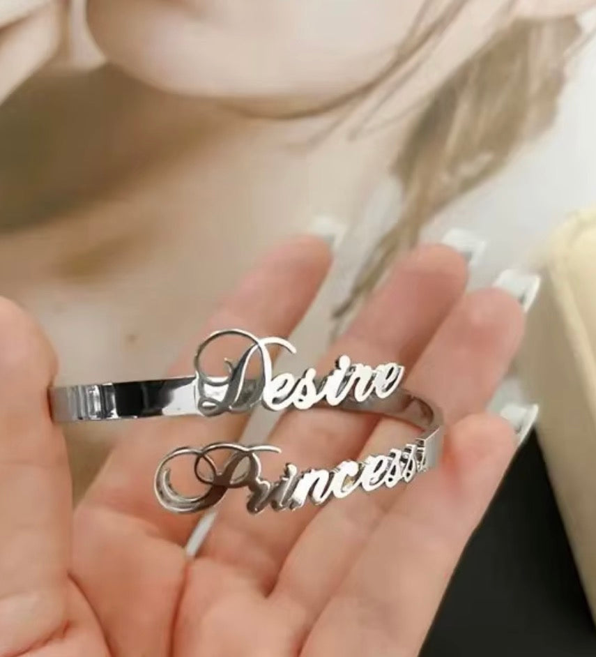 Custom Double Name Bangle