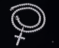 Tennis cross pendant