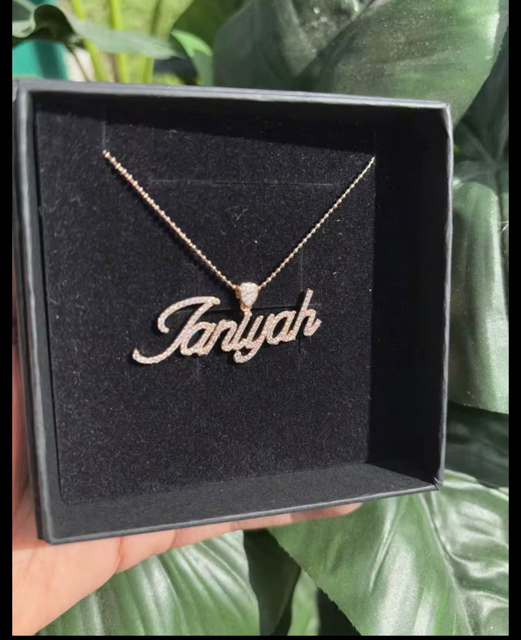 Rhinestone Custom Name Necklace
