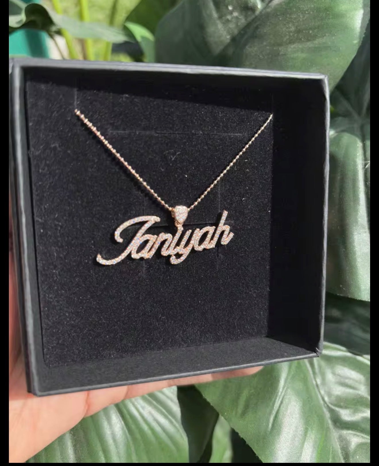 Rhinestone Custom Name Necklace